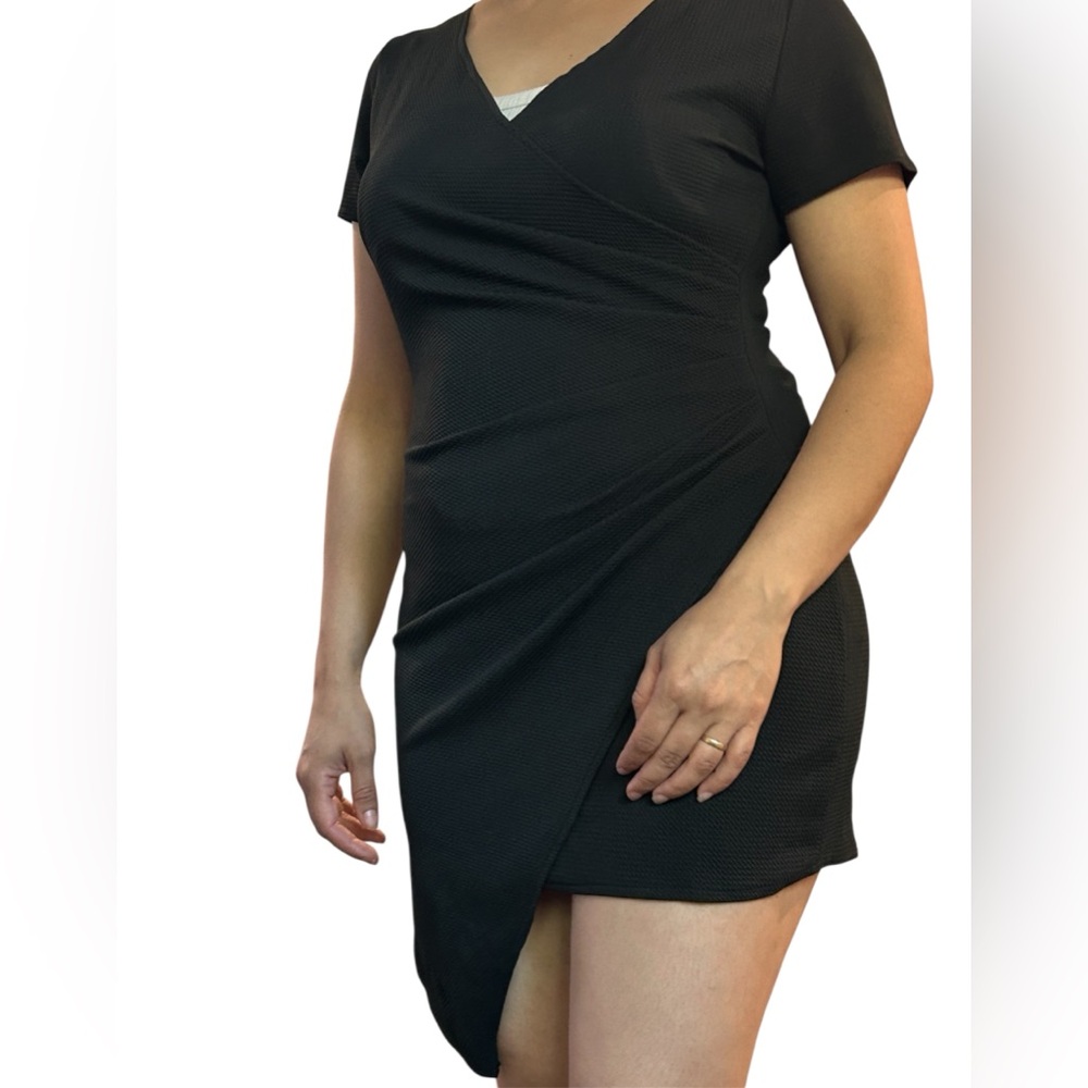 Elegant Black Wrap Dress